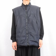 画像2: GAP "SEKRI TYPE" 裏サーマル ナイロンベスト NAVY XL (2)