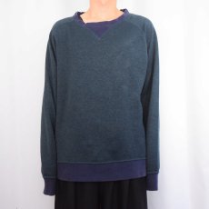 画像2: 2012AW Patagonia 裏フリース 前V フリーダムスリーブ スウェット NAVY XL (2)