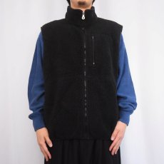 画像2: 90's LANDS'END USA製 POLARTEC フリースベスト BLACK XL (2)