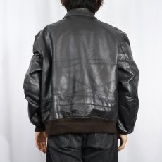 画像3: 90's SHELL USA製 "A-2 TYPE" レザーフライトジャケット BROWN  (3)