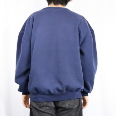 画像3: 90's RUSSELL ATHLETIC USA製 前V 無地スウェット NAVY XXL (3)