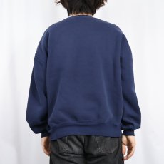 画像3: 90's RUSSELL ATHLETIC USA製 前V 無地スウェット NAVY XL (3)