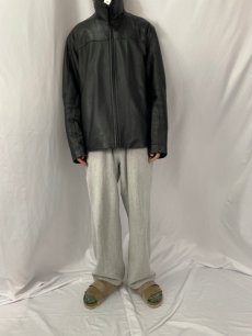 画像2: 90's Calvin Klein レザージャケット ブラック XL (2)