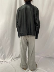 画像4: 90's Calvin Klein レザージャケット ブラック XL (4)