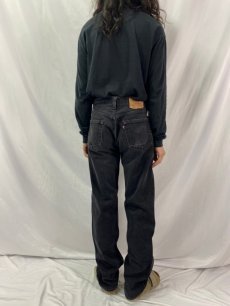 画像4: 90's Levi's 501 USA製 ブラックデニムパンツ W33 (4)