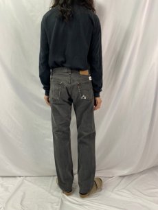 画像4: 90's Levi's 501 USA製 ブラックデニムパンツ W33 (4)