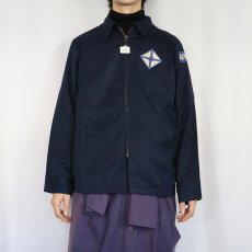 画像2: 70's Unitog USA製 パッチ付き ワークジャケット NAVY L (2)