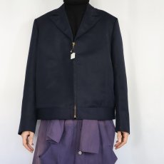 画像2: 70's GERBER ウール混 ジップジャケット NAVY (2)