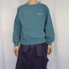 画像2: 80〜90's Champion USA製 青刺繍タグ 後期 前Vスウェット L (2)