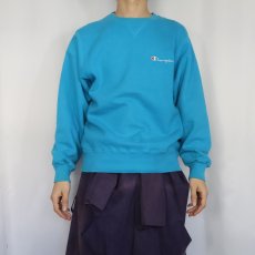 画像2: 80〜90's Champion USA製 青刺繍タグ 後期 前Vスウェット M (2)