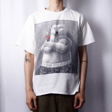 画像2: 90's Coca-Cola USA製 "Polar Bear" パロディプリントTシャツ XL (2)