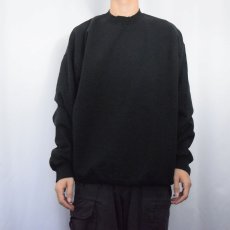 画像2: 90's FRUIT OF THE LOOM USA製 無地スウェット BLACK XL (2)