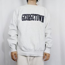 画像2: 90's MV SPORT REVERSE WEAVE TYPE USA製 "GEROGETOWN" プリントスウェット XL (2)