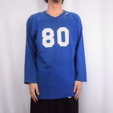 画像3: 70's〜 RUSSELL ATHLETIC USA製 金タグ "80" プリントフットボールTシャツ L (3)