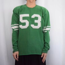 画像2: 〜60's "53" レーヨンフットボールTシャツ  (2)