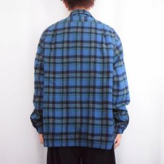 画像3: 70〜80's PENDLETON USA製 チェック柄 ウールオープンカラーシャツ XXL (3)