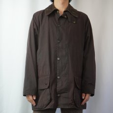 画像2: 90's Barbour ENGLAND製 "BEAUFORT" オイルドジャケット 3ワラント BURGUNDY (2)