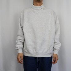 画像2: 90's RUSSELL ATHLETIC USA製 "HIGH COTTON" 前V タートルネック無地スウェット XL (2)