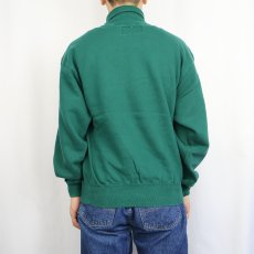 画像3: 90's RUSSELL ATHELETIC "HIGH COTTON" USA製 ハイネック 前Vスウェット GREEN M (3)