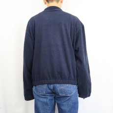 画像3: 90's POLO SPORT Ralph Lauren ロゴ刺繍 フリーススイングトップ NAVY L (3)