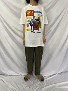 画像2: 90's Levi's USA製 イラストプリントTシャツ L DEADSTOCK (2)