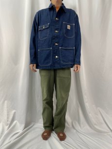 画像2: 80〜90's Carhartt USA製 デニムカバーオール 44 (2)