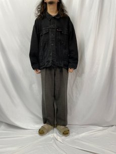 画像2: Levi's ブラックデニムジャケット 4XL (2)