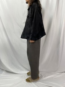 画像3: Levi's ブラックデニムジャケット 4XL (3)