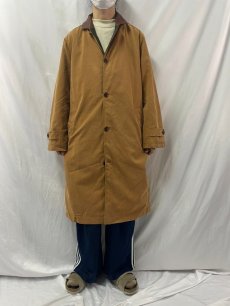 画像2: 【SALE】 ORVIS レザー切り替え ウールライナーコート L (2)