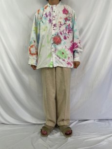 画像2: FADED GLORY タイダイ染め バンドカラーシャツ XL (2)