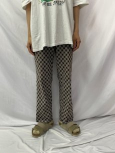 画像2: 70's AUTHENTIC KNIT チェック柄 スラックス W31 (2)