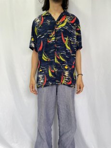 画像2: POLO Ralph Lauren "CLASSIC FIT" オールオーバーパターンアロハシャツ L (2)