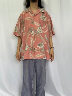 画像2: 90's POLO Ralph Lauren 猫目ボタン 花柄 オープンカラーシャツ XL (2)