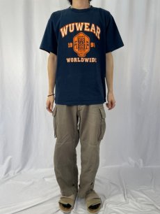 画像2: 【SALE】90's WU WEAR USA製 カレッジプリント ヒップホップTシャツ L (2)