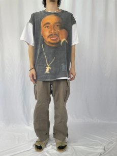 画像2: 90's 2pac USA製 大判 ハンドペイント ヒップホップTシャツ 2X  (2)