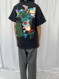 画像4: 90's The Ren and Stimpy Show USA製 キャラクターTシャツ XL (4)