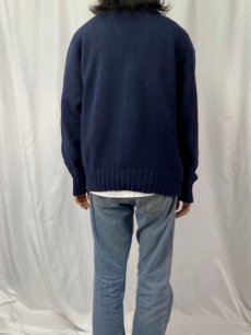 画像4: POLO Ralph Lauren 星条旗柄 コットンニットセーター L NAVY (4)