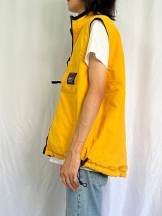 画像4: 90's〜 ABERCROMBIE＆FITCH ナイロン×フリース リバーシブルジップベスト L (4)