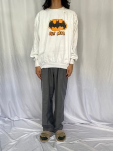 画像2: 90's BAT MAN USA製 ロゴプリントスウェット XXXL (2)