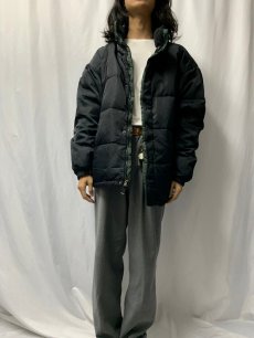 画像2: 90's GAP 裏フリース ダウンジャケット XL BLACK (2)