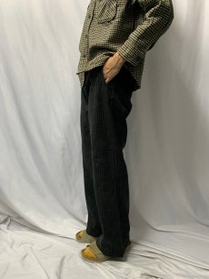 画像3: Ralph Lauren LAUREN JEANS CO. ストライプ柄 ブラックデニムパンツ W30 (3)