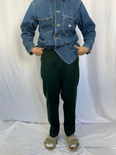 画像2: 60's L.L.Bean 筆記体タグ ウールスラックス DARK GREEN (2)