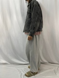 画像3: 90's Levi's 70417 USA製 ネルライナー ブラックデニムジャケット L (3)