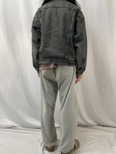 画像4: 90's Levi's 70417 USA製 ネルライナー ブラックデニムジャケット L (4)