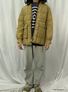 画像2:  70〜80's Eddie Bauer 襟ボア キルティングダウンジャケット  (2)