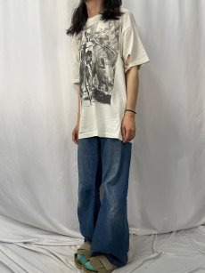 画像3: 90's 骸骨&サイ USA製 イラストTシャツ XL (3)