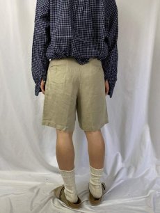 画像4: 90's〜 POLO Ralph Lauren ツータックリネンショーツ W31 (4)