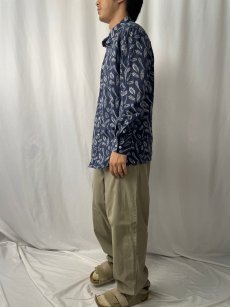 画像3: NICK GRAHAM EVERYWHERE "MODERN FIT" リーフ柄 ボタンダウンシャツ L (3)