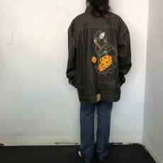 画像3: 90's 刺繍入り デニムジャケット XXL (3)