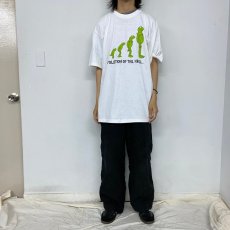 画像2: 90's USA製 カーミット 進化論パロディTシャツ XL (2)